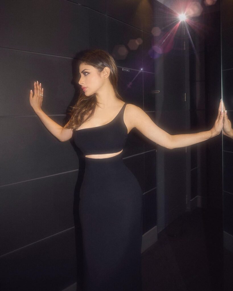 Mouni Roy Exudes Elegance in an Elegant Black Bodycon Dress