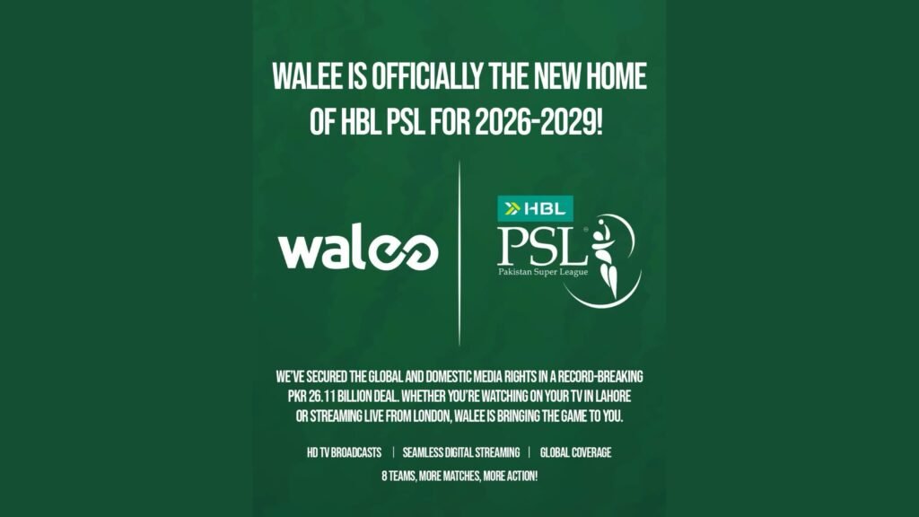 Walee Secures Exclusive Global & Domestic Media Rights for HBL PSL 2026-2029